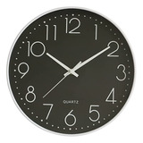 Reloj Pared Plastico Redondo Hogar Silencioso Reloj 30 Cm