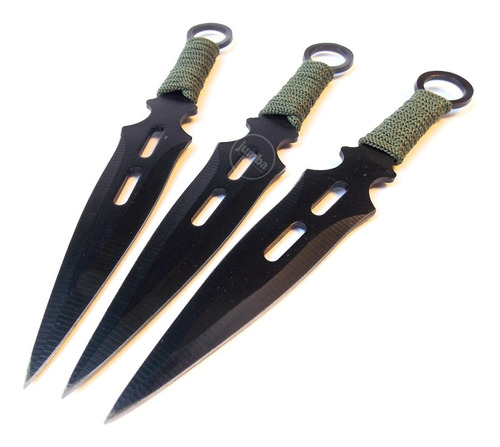 Kunai Dagas Cuchillo Set X3 Lanzar Tk6-1 Antebrazo Con Funda