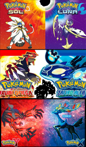 Pokemon X, Y, Sol. Luna, Zafiro, Rubi Y Ultras Pc Digital