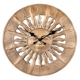 Bulova Sunrise Indoor/outdoor Wall Clock, 14.3 , Golden Bron