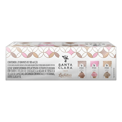 Leche Deslactosada Santa Clara 27 Lechitas De 180ml C\u002Fu | MercadoLibre