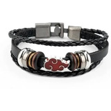 Pulsera  Akatsuki Naruto Itachi  - Cuero Sintético.