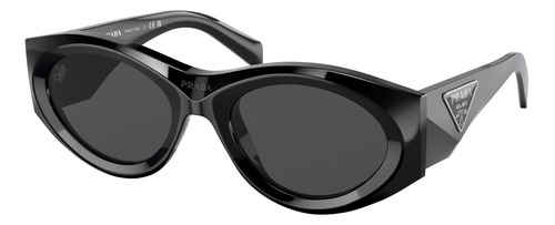 Prada Spr 20z 1ab-09s Oval Shape Negro Gris