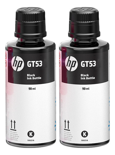 Pack Tintas Hp Botella Gt53 Negra 2 Unidades