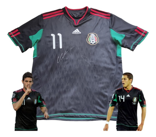 Jersey México 2010 Firmada Carlos Vela Chicharito Hernández 