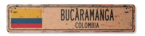 Señal De Calle Vintage De Bucaramanga Colombia | Bandera Col