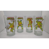 Set 4 Vasos Tortugas Ninja Tmnt Simil Pepsi Universo Retro 