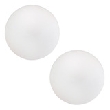 Kit 02 Assentos Redondo Banqueta Corino Branco 35 Cm