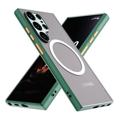 Funda Para Samsung Dorso Mate Diseño Con Magsafe Y Protege Cámaras Para S26\u002Fs25\u002F24\u002F23\u002F22\u002F21 A05\u002F06\u002F14\u002F16\u002F25\u002F35\u002F36\u002F54\u002F55\u002F56 Verde S22 | MercadoLibre