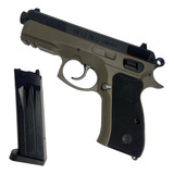 Pistola Cz 75d Compact Fde Replica  Airsoft Resorte 6mm