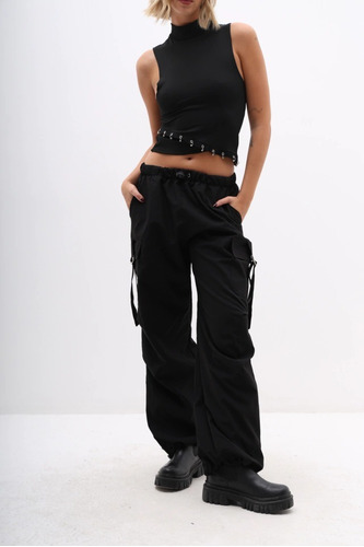 Pantalón Parachute Cargo Bronx Mujer Naif-