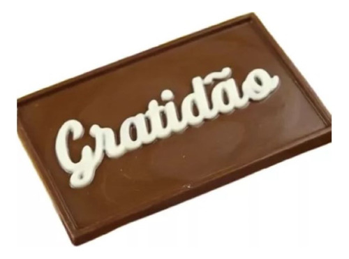 Kit 04 Formas Simples Para Chocolate Placa Gratidão Cod:249