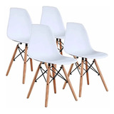 Set De 4 Sillas Eames Paris Para Comedor Colores