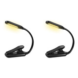 2 Luces Para Libros, Luz De Lectura Recargable, 9 Luces Led