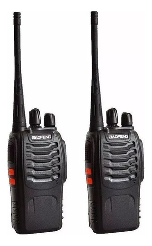 Pack 2 Radios Transmisor Walkie Talkie Baofeng 888s Bandas De Frecuencia 400-470 Mhz Color Negro