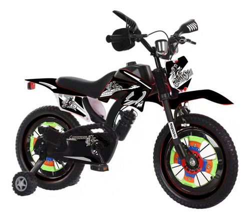 Bicicleta Tipo Moto Cross Rin 16 Accesorios Sonido Colores