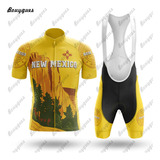 Conjunto De Jersey De Ciclismo Para Hombre De Nuevo México,