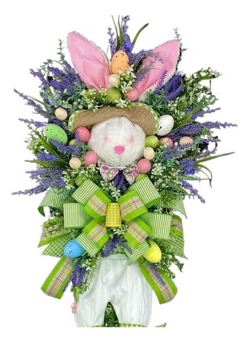 Conejo De Pascua Guirnalda Decorativa Colgante Pascua