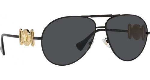 Lentes De Sol Versace Ve2249 126187 Negro Original Pilot Uni