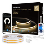 Tatazone Tira De Luz Led Cob Blanca Inteligente Con Aplicaci