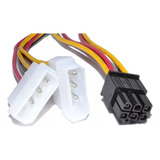 Cable  De 2 Molex A 6 Pines Pci Express (placa Video)