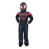Disfraz Miles Morales Con Musculos - Spiderman Negro - New T