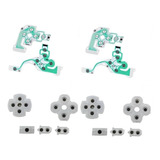 2 Kits Borrachas + 2 Películas Para Controle Ps4 Jdm Jds 030