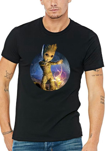 Polera Con Diseño Estampado I Am Groot Guardianes