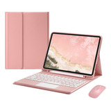 W Funda Con Teclado Táctil Y Mouse Para iPad 9.7 '' 6th 5th