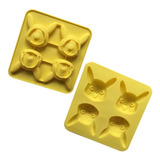 Molde De Hielo Silicona Pikachú Pokemón Jabones Chocolates