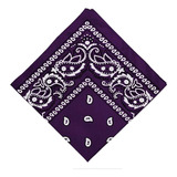 Paisley Dozen Cowboy Bandanas Para Mujeres Hombres Púrpura