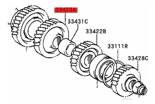 Engranaje Impulsor De Tercera Toyota Corolla Yaris Foto 3