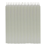 Bartho Vela Palito Branca Cor Branco Kit De 33 Unidades 14x1.4cm 