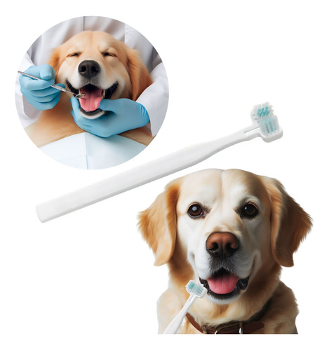 Cepillo Dental Perros Gatos Higiene Doble Sarro Limpio Nuevo