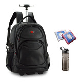 Mochila Notebook Com Rodinhas Executiva + Squeeze 600ml