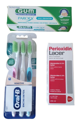 Kit Encías Sanas Perioxidin Y Oral B Tratamiento Gingivitis