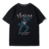 Camiseta De Manga Corta De Algodón Puro Dark Venom Fight Tre