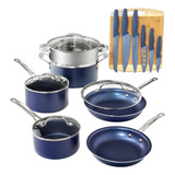 Set 17 Utensilios De Cocina Granite Stone Antiadherentes