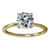 Oferta! Anillo Oro Sólido 18k Compromiso Diamante Grande Pe