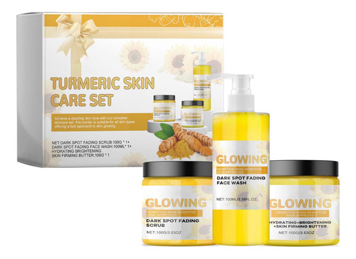 Set Combo De Mantequilla Exfoliante De Cúrcuma Y Turmeric Fa