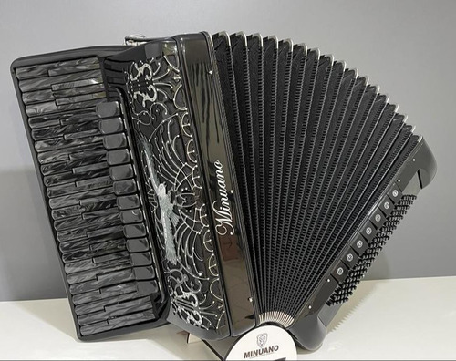 Acordeon/gaita/sanfona 120 Bx Super 8 Minuano Tampa Águia 