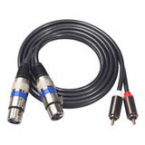 Cable De Audio Fever Grade, 2 Rca Hembra, 2 Xlr Y 3 Pines In