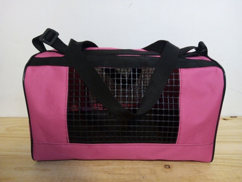 Color Fuxia Bolso Transportador Para Mascotas 46x28x27