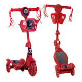 Patinete Menino Capitão América Cesta Toys 2u Frete Grátis