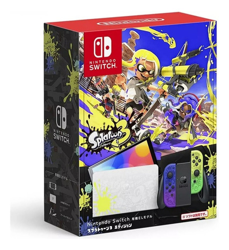 Nintendo Switch Oled Splatoon + Jogos + Controle Pro + Joycons (completo)