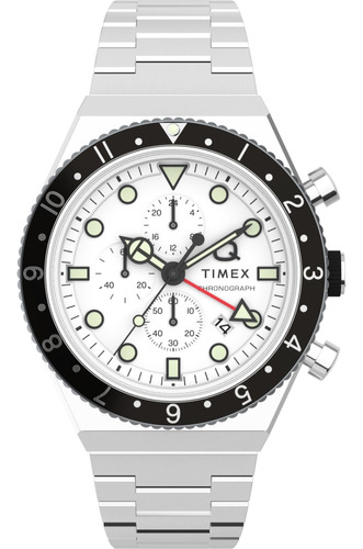 Reloj Timex Q Tw2v69900 Hombre Three Time Zone Chronograph
