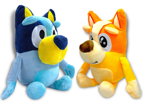 2 Peluches: Bluey Y Bingo Importado Calidad Premium Grande