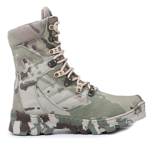 Bota Tática Militar Sniper Multicam Camuflado Cano Médio