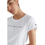 Tommy Hilfiger Playera De Algodón Para Dama Blanca