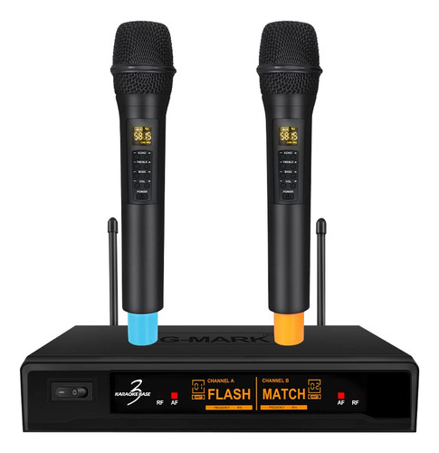 G-mark Sistema De Micrfono Inalmbrico Uhf Base De Karaoke 3,